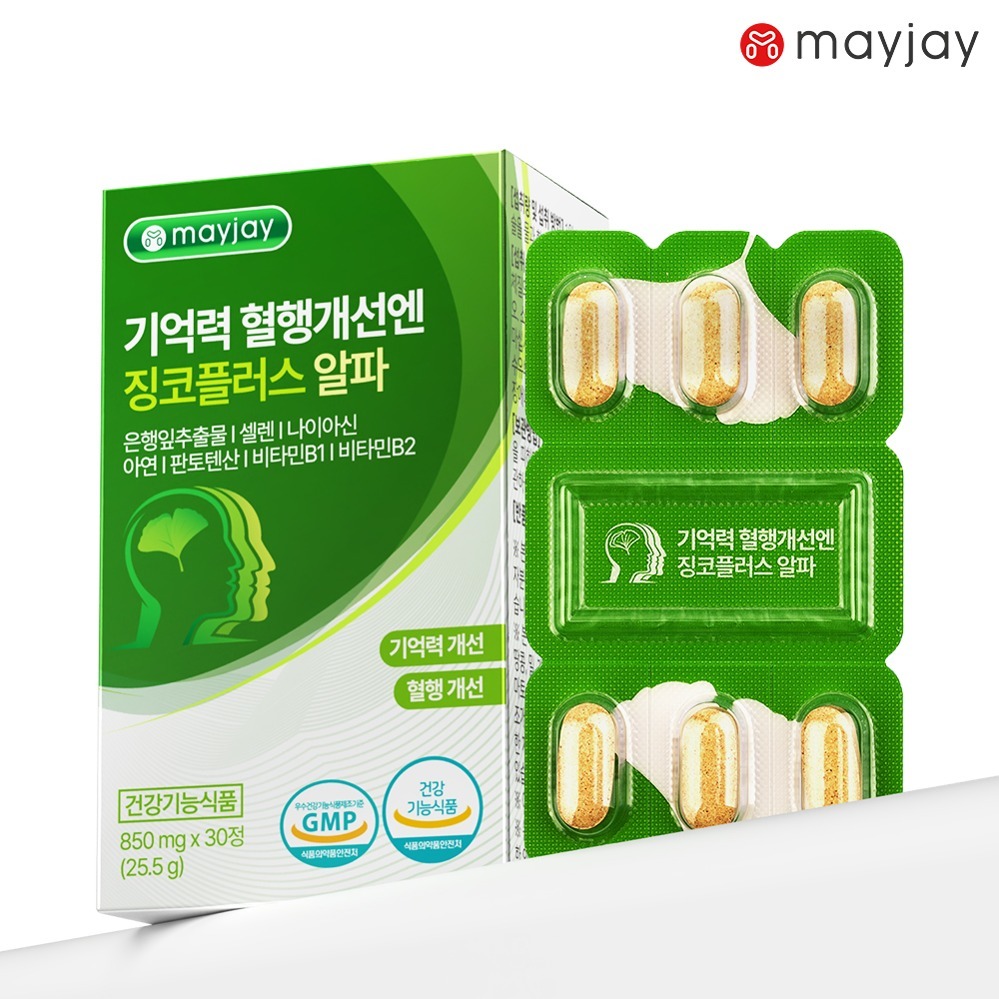 기억력 혈행개선엔 징코플러스 알파