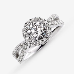 14k,18k 퀸즈 헤일로 랩 다이아몬드 1캐럿 반지(총 약 1.7CT)