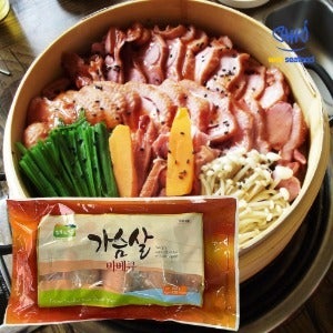 훈제오리 가슴살 바베큐 900g (180gx5개) x 10개 실속형 손질 바비큐 캠핑 구이 해다온