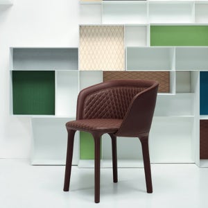 까사마니아 LEPEL BROWN LEATHER ARMCHAIR BY LUCA NICHETTO