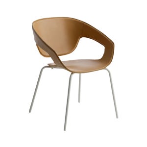 까사마니아 VAD LEATHER CHAIR WITH METAL LEGS BY LUCA NICHETTO