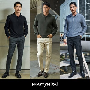 마틴발 FW 울 블랜디드 카라니트 3종세트 남성