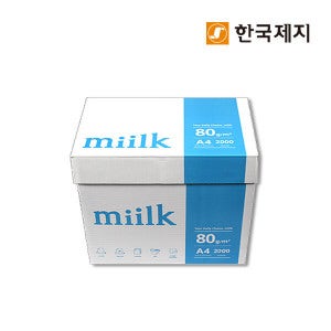 밀크 밀크 실속형 복사용지 A4용지 80g 1BOX(2000매)