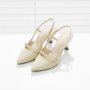 [소가죽수제화]엘도라 크리미 슬링백힐