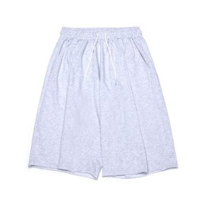 아노트 컷오프 와이드 하프 스웻팬츠 화이트멜란지 Cut Off Wide Half Sweatpants (White Melange)