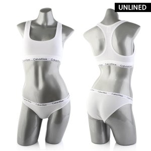 캘빈클라인 언더웨어 CK 여성 브라렛 브라+팬티 세트 F3785B+QD3588 WHITE
