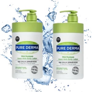 온더바디 퓨어더마 마일드 모이스처 그린허브향 바디로션 1000ml x 2