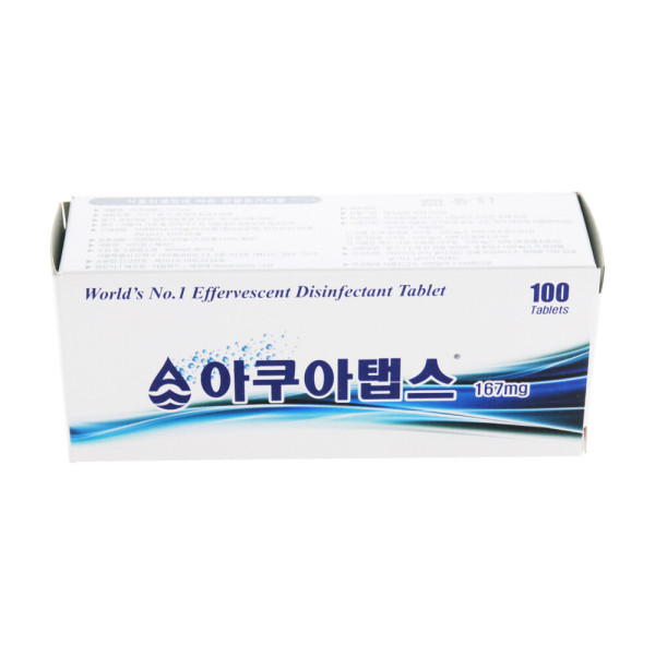 캠핑카 카라반 청수통 소독제 아쿠아탭스 167mg X 100정 정수기소독