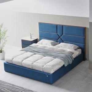 [모벨라][착불] 로라 로즈골드 패브릭 침대 K_MPLAURA [갤러리아]