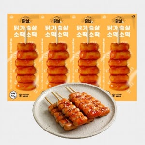 [닭신] 저당 소떡소떡 국내산 현미떡 닭가슴살 소시지 4팩