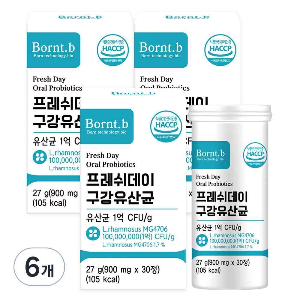 <b>본트비</b> 프레쉬데이 구강유산균 27g  30정  6개