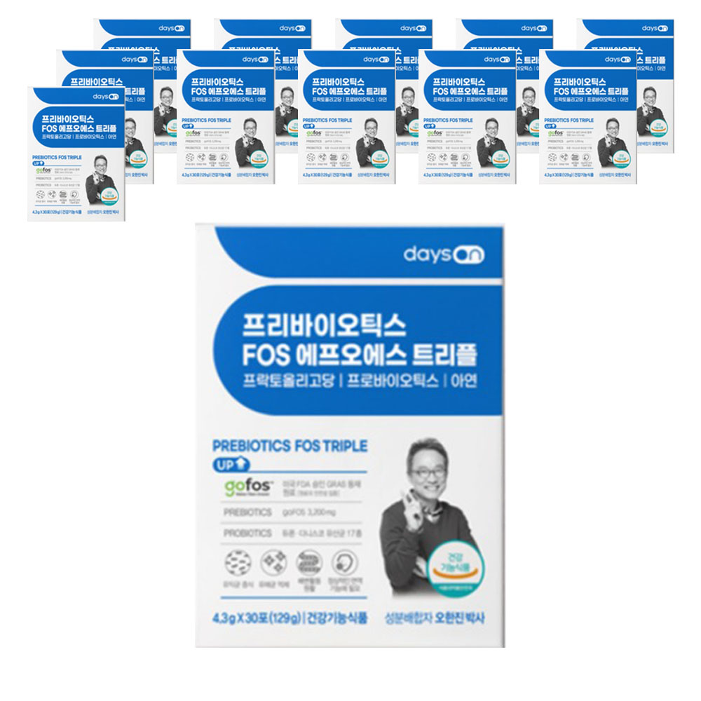데이즈온 프리<b>바이오틱스</b> 에프오에스 <b>트리플</b>  30회분  12개