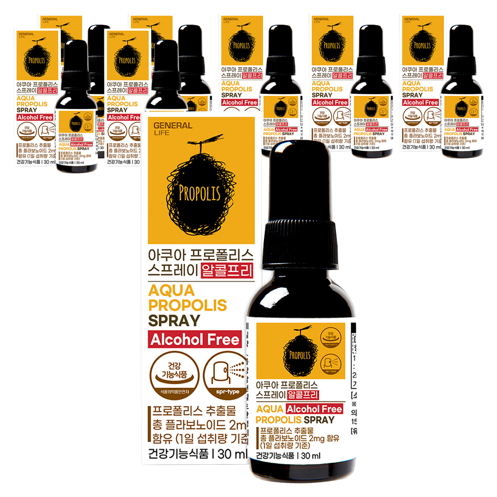 <b>제너럴라이프</b> 아쿠아 <b>프로폴리스</b> 스프레이 30ml, 8개