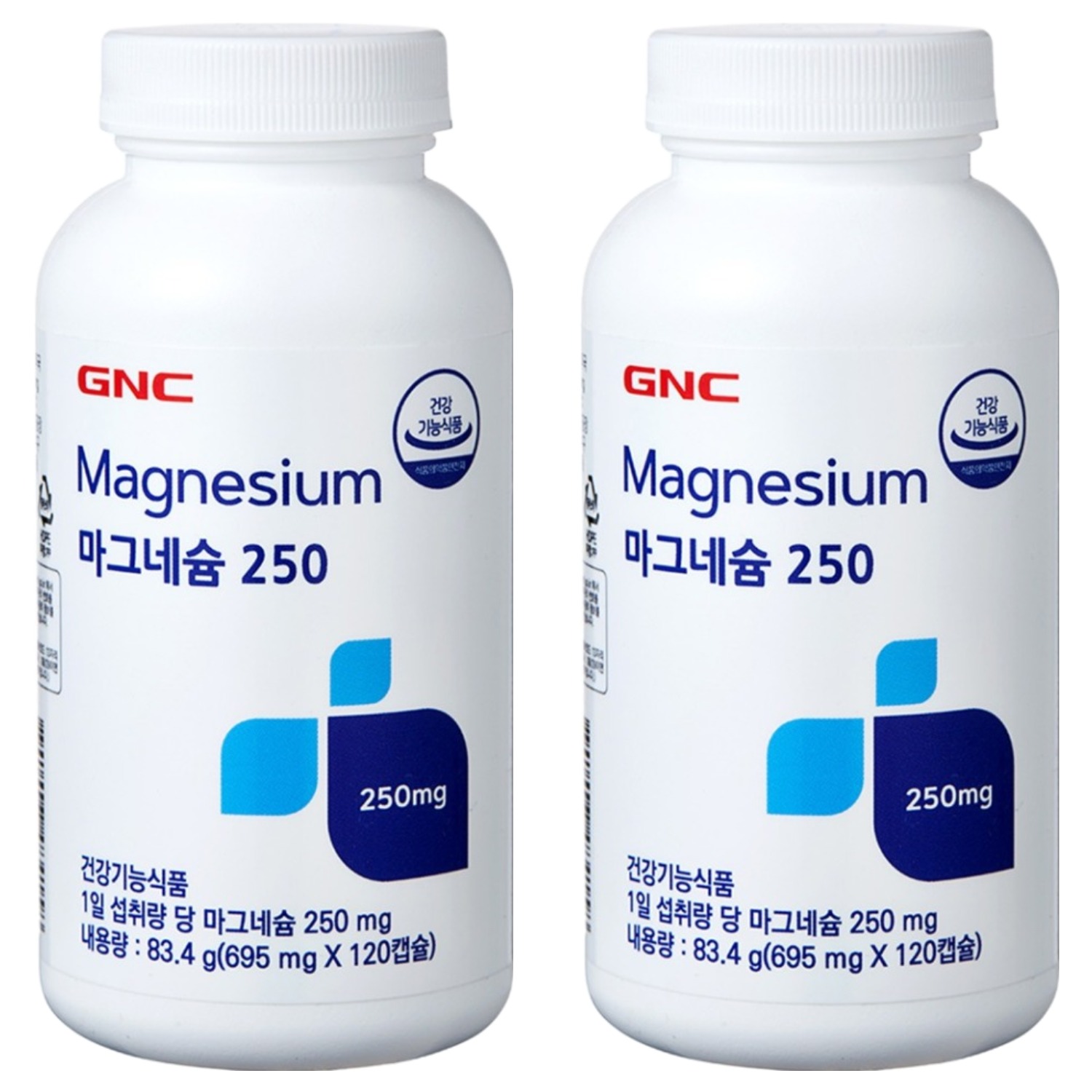GNC 마그네슘 250  250mg 고함량  식물성 캡슐 120정, 2개