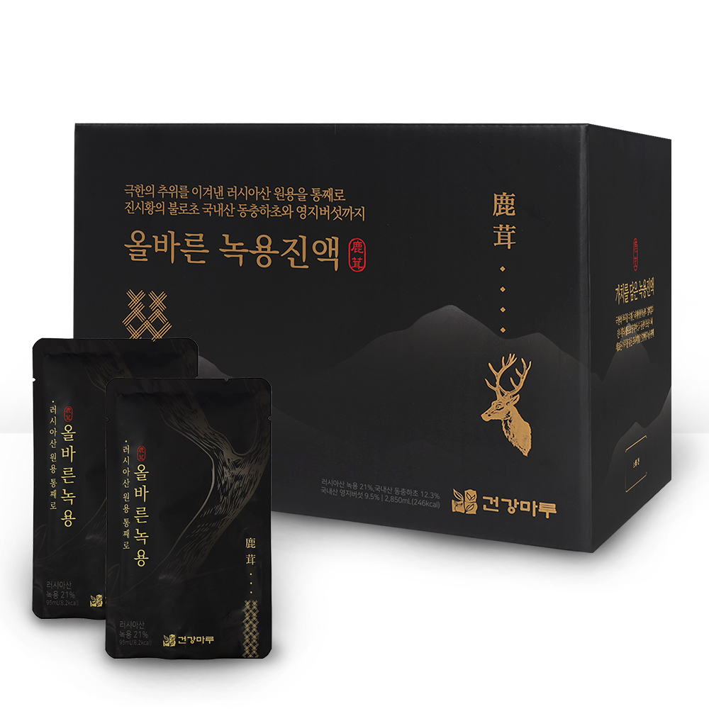 건강마루 러시아산 올바른 <b>녹용</b> 95ml x 30개입