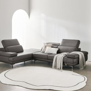 디오네 4인 오픈코너 헤드레스트 전체 통가죽 소파