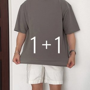 new [1+1] 피넛 링클프리 반팔 티셔츠