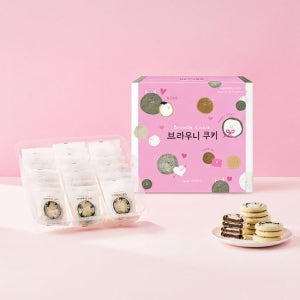 [신라명과] 브라우니쿠키세트 420g 21개입 선물용쇼핑백