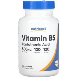 Nutricost 비타민 B5 판토텐산 500mg 120정