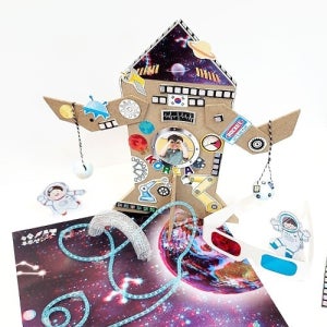 3D 슝슝로켓우주선(1인용) / 3D입체안경 우주여행 과학 미술 놀이어린이 유치원 만들기 키트 미술재료 방과후수업