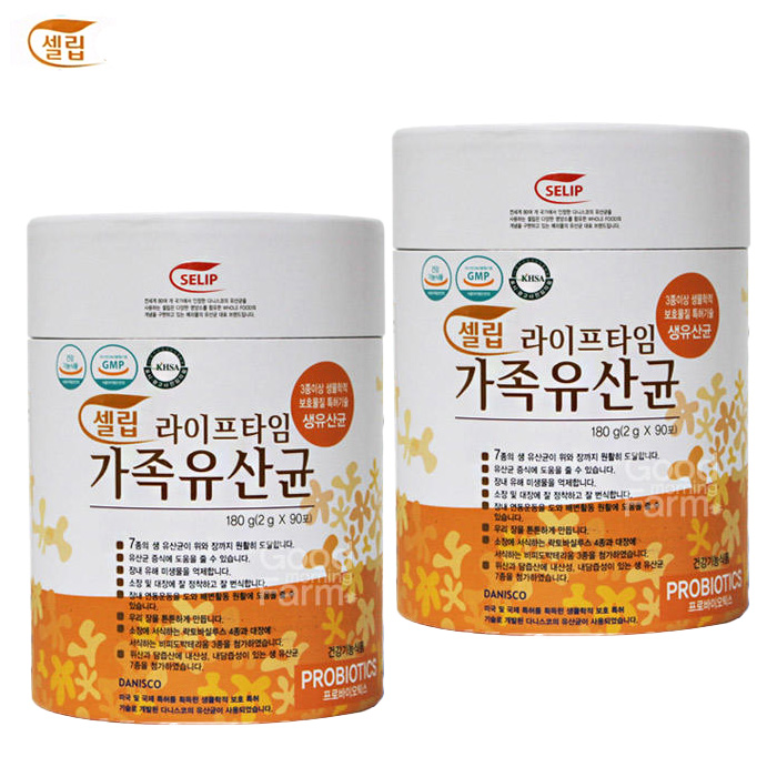 <b>셀립</b> 라이프타임 가족유산균 90포 장건강 프로바이오틱스 생유산균  180g  2개