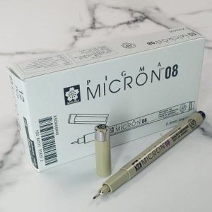 [교보문고] 문구반점 사쿠라 피그마 0.5mm 마이크론 08 블랙 1다스(12자루)