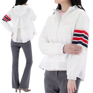 톰브라운 울트라 라이트 바람막이 화이트 FJT316A F0517 100
