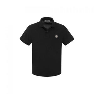 스톤아일랜드 로고 패치 슬림핏 폴로 티셔츠 블랙 80152SC17 A0029 2SC17 Stretch Cotton Pique Short Sleeve Polo Shi 66969107