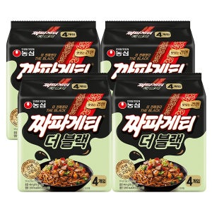 농심 짜파게티 더블랙 4입 x 4개/총16입