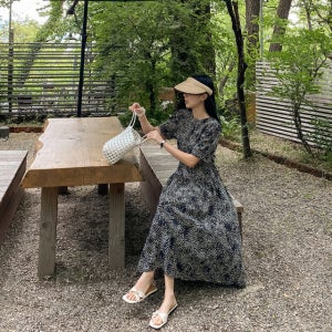 [등원룩/체형커버] 레오파드 스트랩 원피스