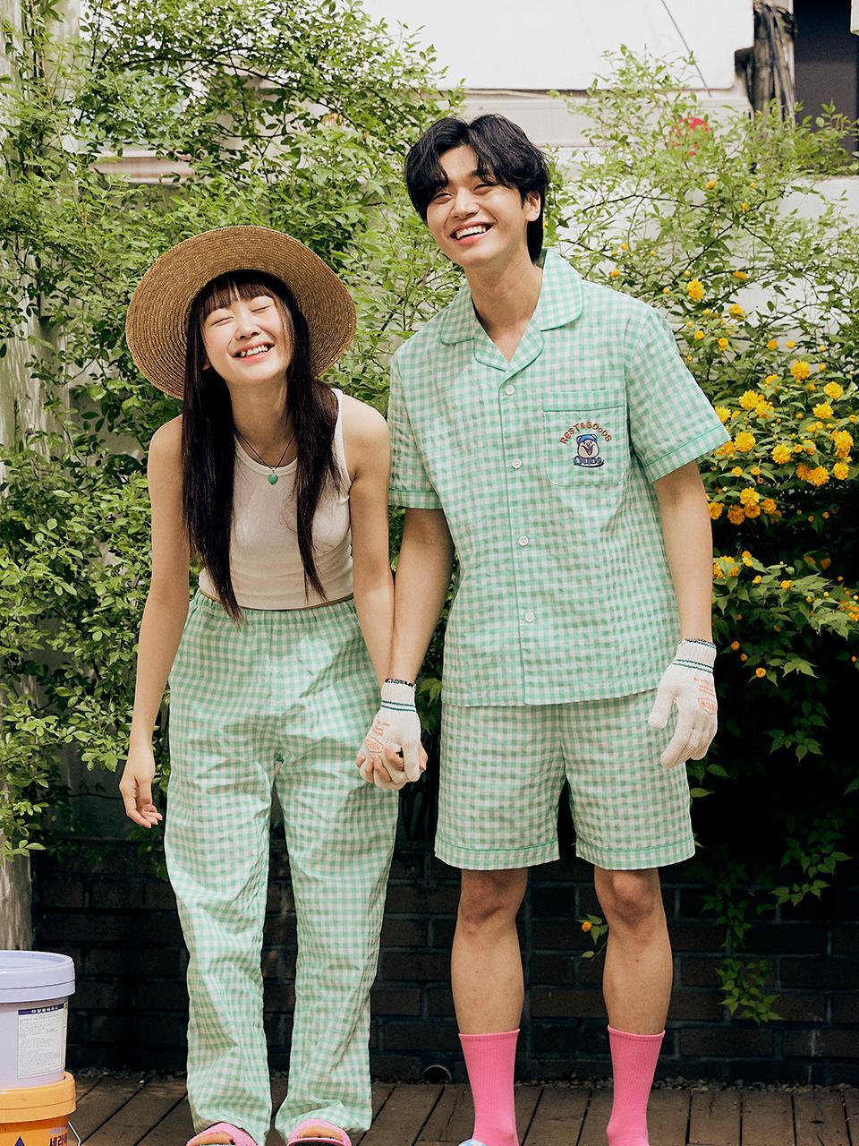 원더플레이스 스트라이프 파자마 세트