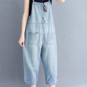 sale 워싱연청 데님 오버롤 멜빵바지 점프수트