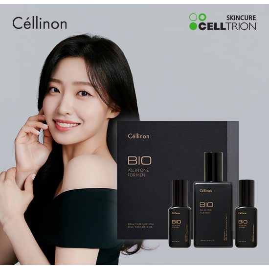 [셀트리온] 셀린온 바이오 올인원 포맨 3종세트 기능성 고급 남성화장품 400ml 대용량 편리한펌프식 쇼핑백  1개