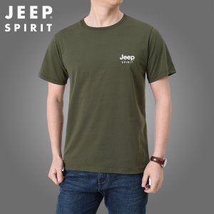 JEEP SPIRIT 남성 심플 티셔츠 밀리터리그린 L 279010
