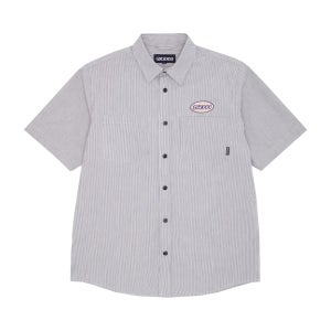 GX1000 레일로드 스트라이프 버튼 다운 화이트 GX24SU21WHT