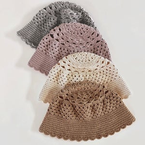 린넨 VIP 벨라 모티브 로맨틱 버킷햇