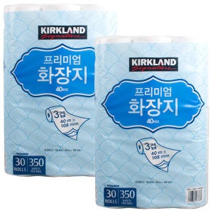 커클랜드 커클랜드 프리미엄 화장지 3겹 30롤2개 롤휴지두루마리