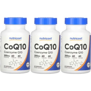 뉴트리코스트 코큐텐 코큐10 코엔자 임q10 <b>Coq10200mg</b> Q10 60캡슐3병