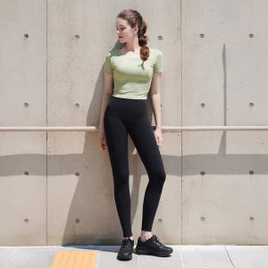 제로 요가복 올데이 브랜드 크롭 반팔티셔츠 올리브그린