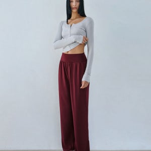 [데비웨어] 여성 요가복 DEVI-B0077-버건디 필라테스 나디안 하렘팬츠 5006656136