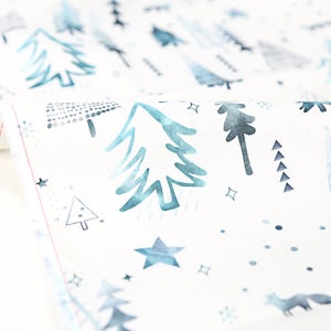 원단 [대폭][DTP]린넨코튼-겨울소나무3403 퀼트 천 홈패션