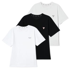 [게스언더웨어] 에센셜 베이직 이너티셔츠 3팩 (WH2/BK) ODMET596WBW
