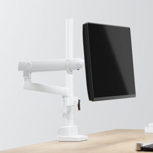 루나랩 스탠다드 폴 모니터암 거치대 싱글 (블랙/화이트)