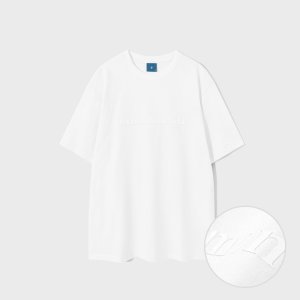 [다이아몬드 레이라] (Diamondlayla) Silicone Logo Short Sleeve T-shirt T77 White