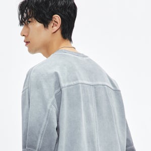 [소버먼트] 460G 컷 헤비 프로스트 다잉 티셔츠-아이스 블루- 24ssFDT-01