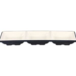 돌산멜라민(DS-7032)체크투톤(블랙앤화이트) 3절찬기