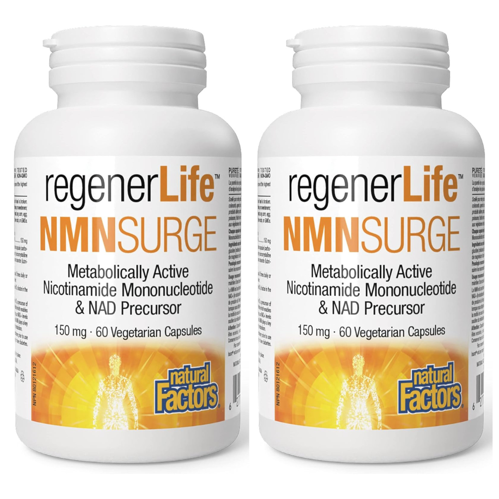 NaturalFactors 네추럴팩터스 리제너라이프 NMNSURGE 150mg 베지 60캡슐x2개  60정  2개