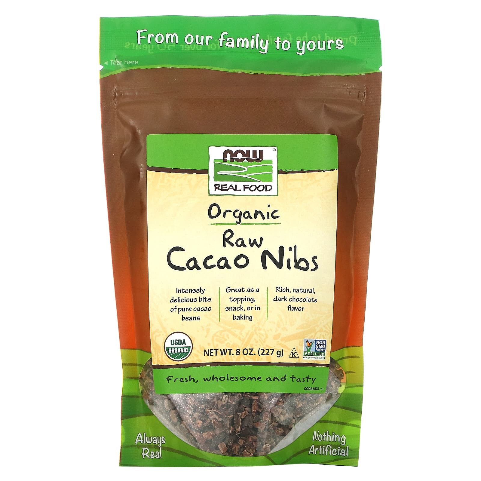 Real Food <b>Raw</b> Cacao Nibs 227g  1개