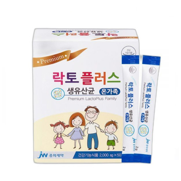 홈쇼핑정품 락토플러스 온가족용 50포 JW<b>중외제약</b>  100g  1개