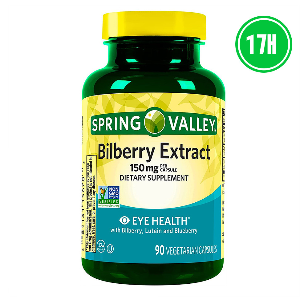 Spring Valley Bilberry 빌베리 블루베리 루테인  2개  150정